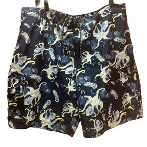 Tommy Bahama Relax Men’s Swim Trunks Size XXL Blue Shorts Octopus Print Elastic